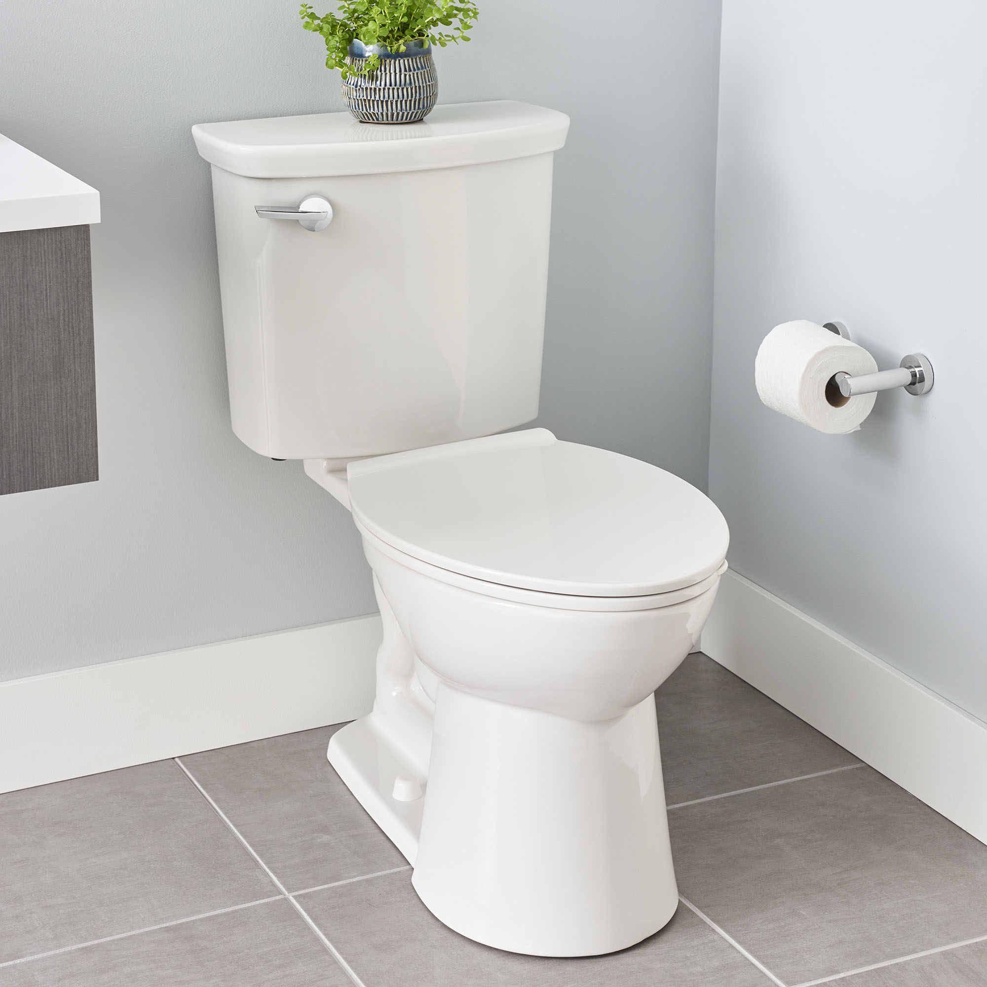 VorMax™ Two-Piece 1.0 gpf/3.8 Lpf Chair Height Elongated Toilet Less Seat